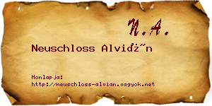Neuschloss Alvián névjegykártya